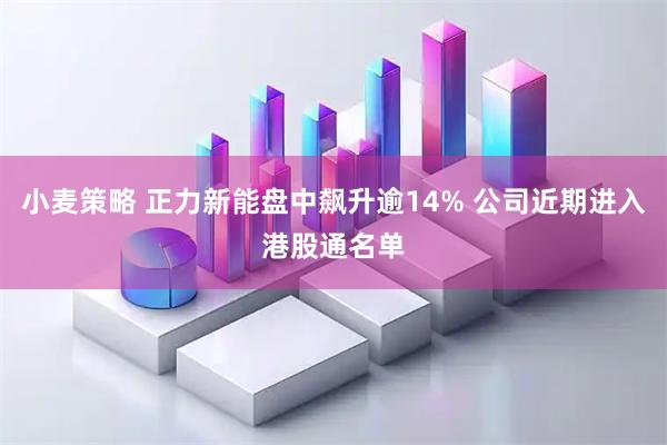 小麦策略 正力新能盘中飙升逾14% 公司近期进入港股通名单