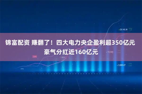 锦富配资 赚翻了！四大电力央企盈利超350亿元 豪气分红近160亿元